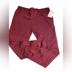 Women's Burgundy Sweatpants pockets drawstring xl
